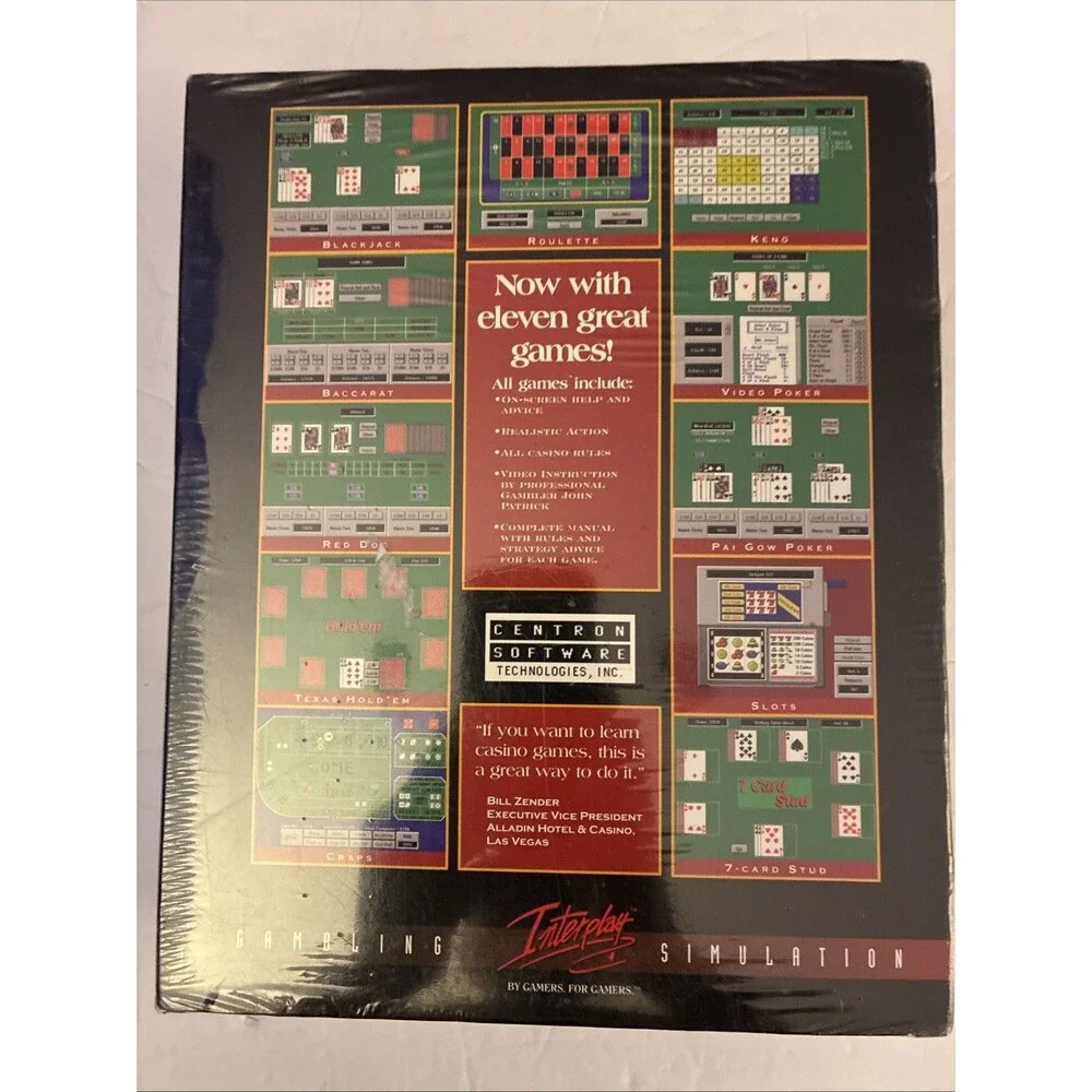 New Casino Master 3.0 PC Game 1997 Windows CD ROM Video Poker Slots Simulation
